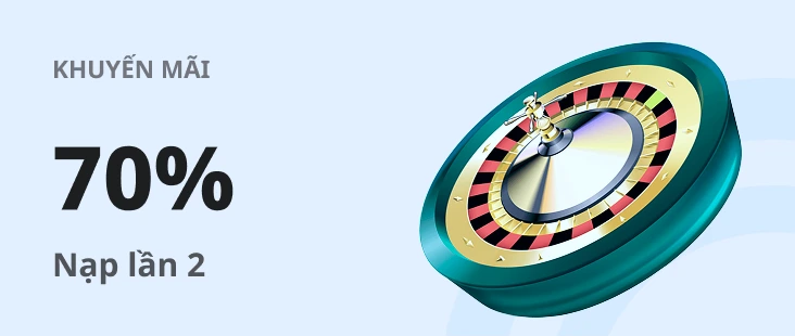 Khuyến mãi 70% nạp lần 2